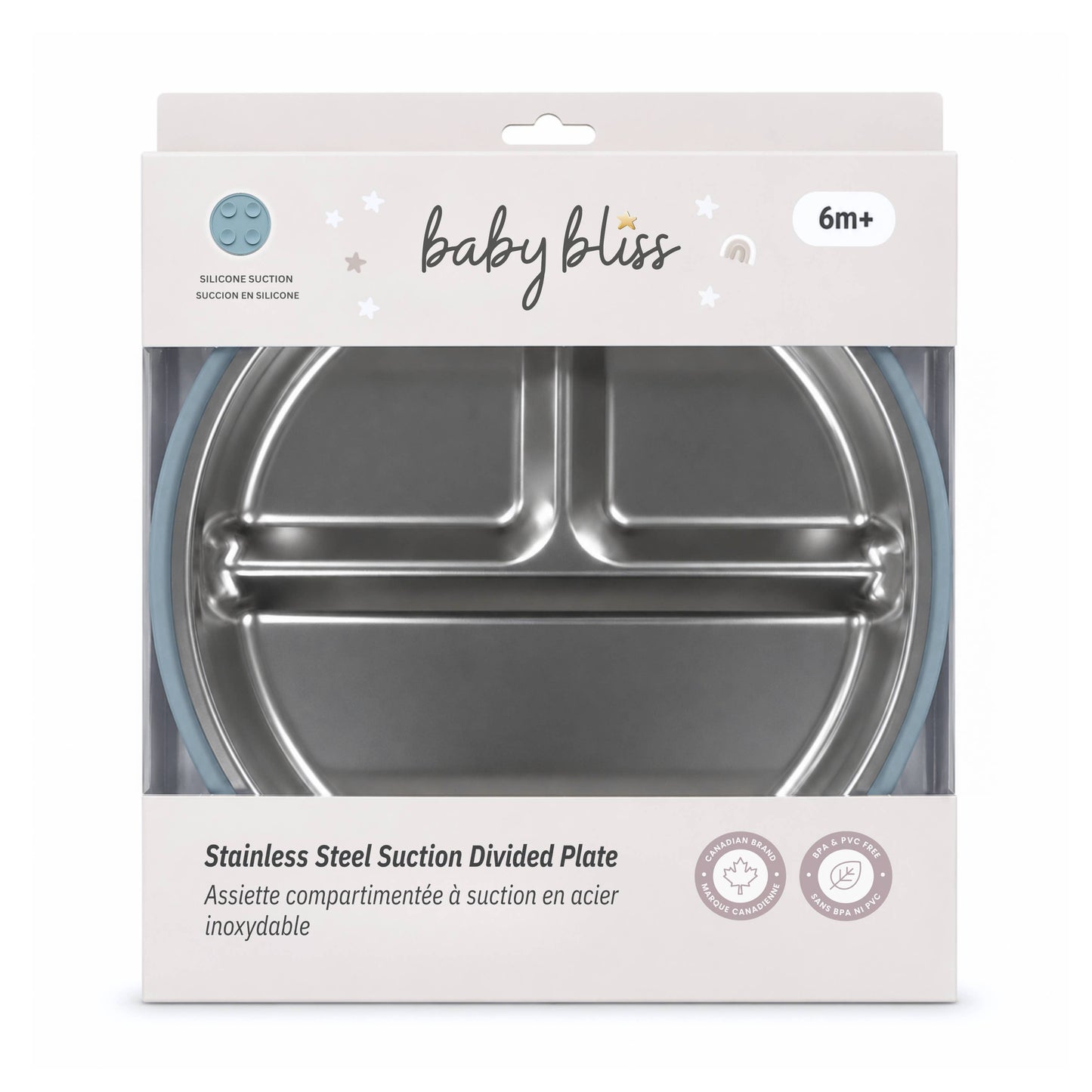 Baby Bliss Tallerken i Rustfritt Stål Dusty Teal