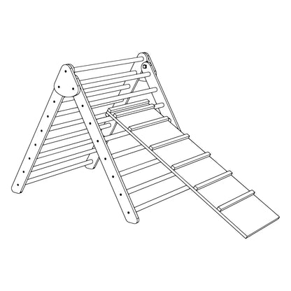 Kidera Stor Klatrestativ - Klatretrekant m/sklie