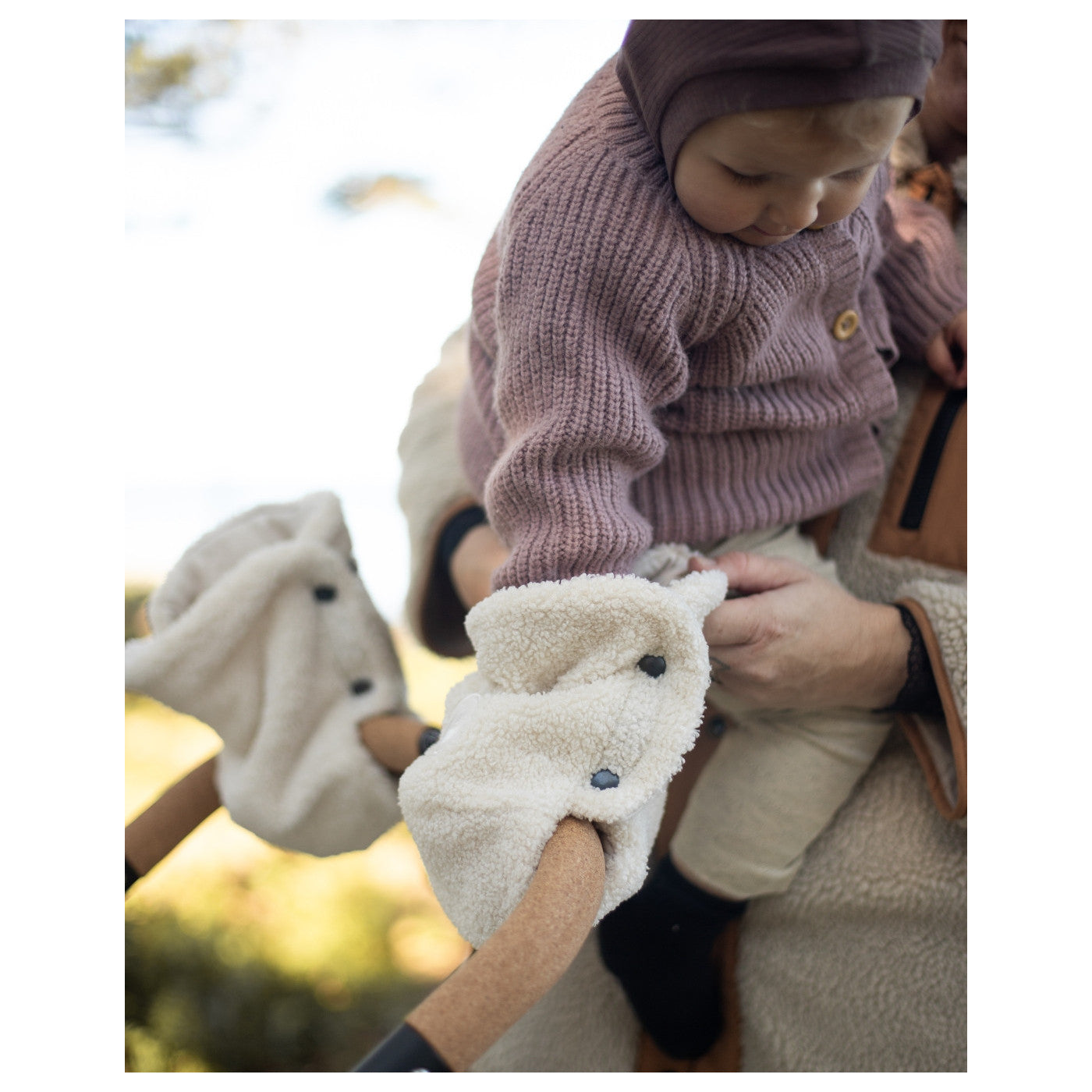 Easygrow Håndmuffer - Teddy Ivory