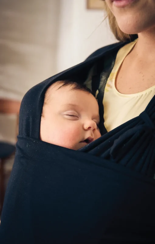 Najell Wrap Ferdigknyttet Bæresjal - Charcoal Svart - Bilde 2